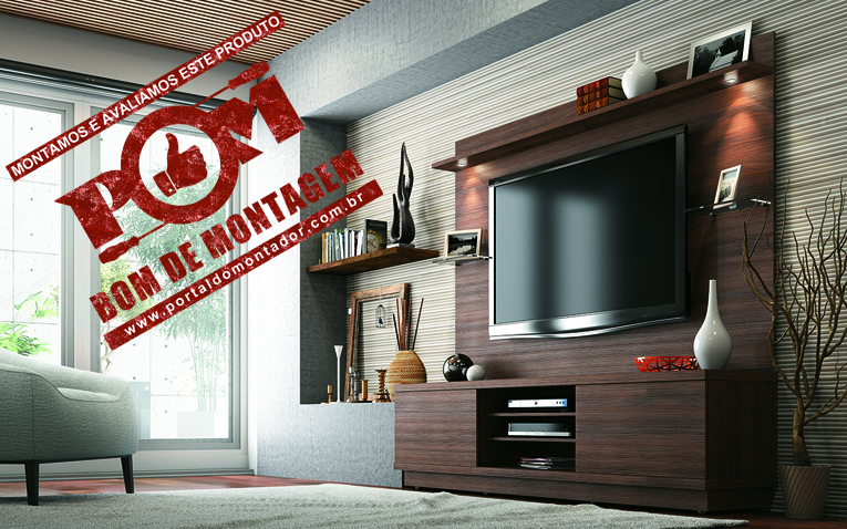 Rack com painel para TV Chicago