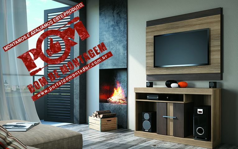 Rack com painel para TV San Diego