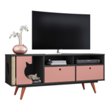 Rack Retrô para TV de 40” e Arranhador Pet